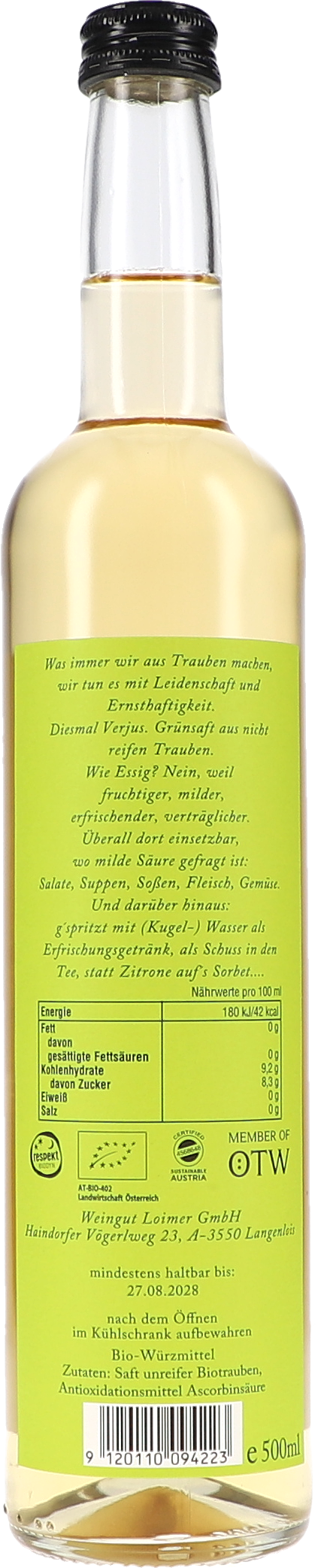 Loimer Verjus Grünsaft