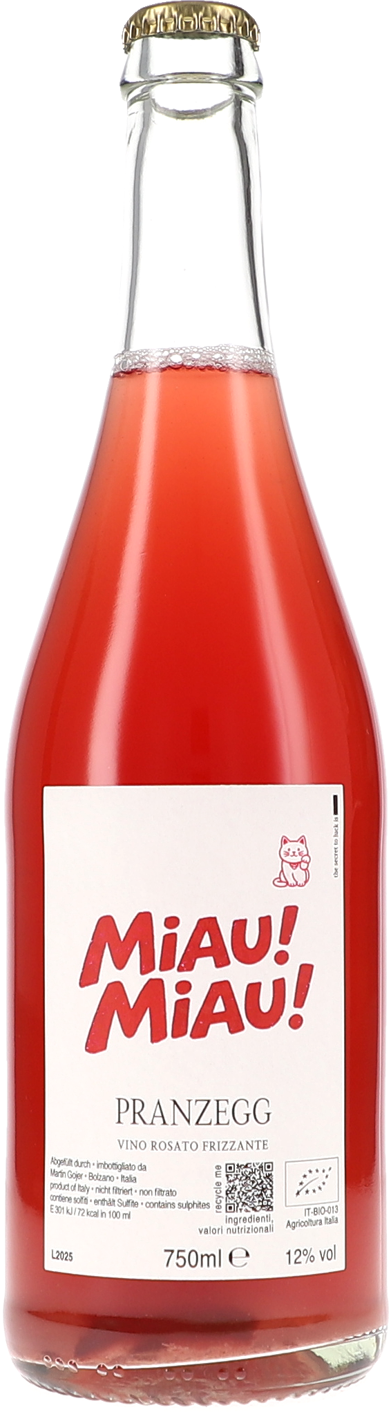 Pranzegg MIAU! Vino Rosato Frizzante 2025