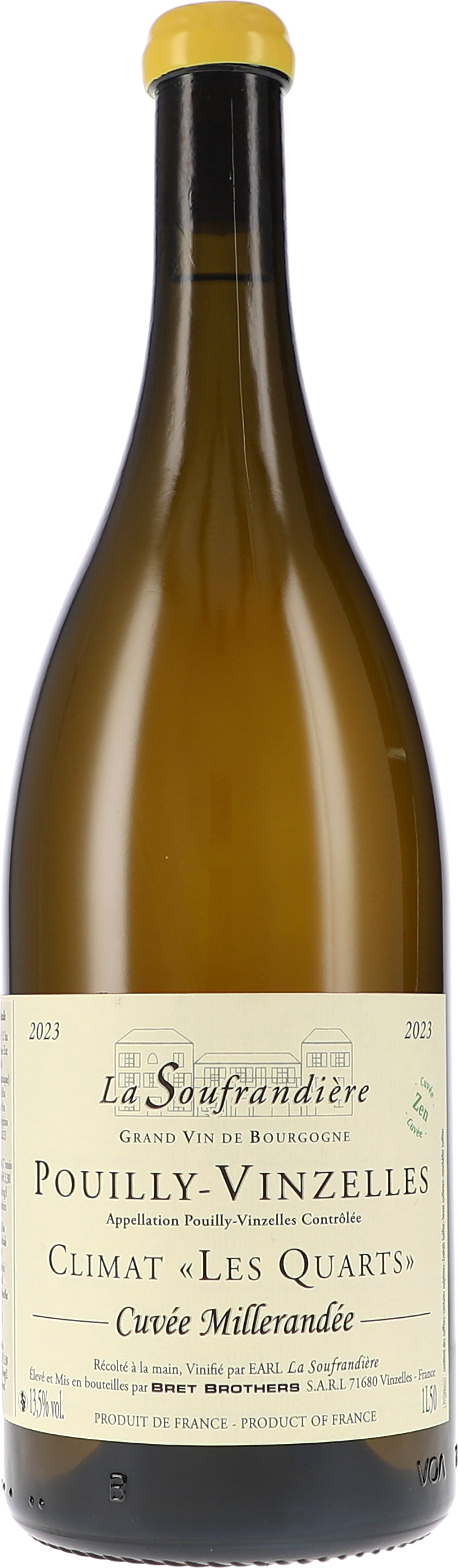 La Soufrandière Pouilly-Vinzelles Climat "Les Quarts" Cuvée Millerandée Zen AOC 2023