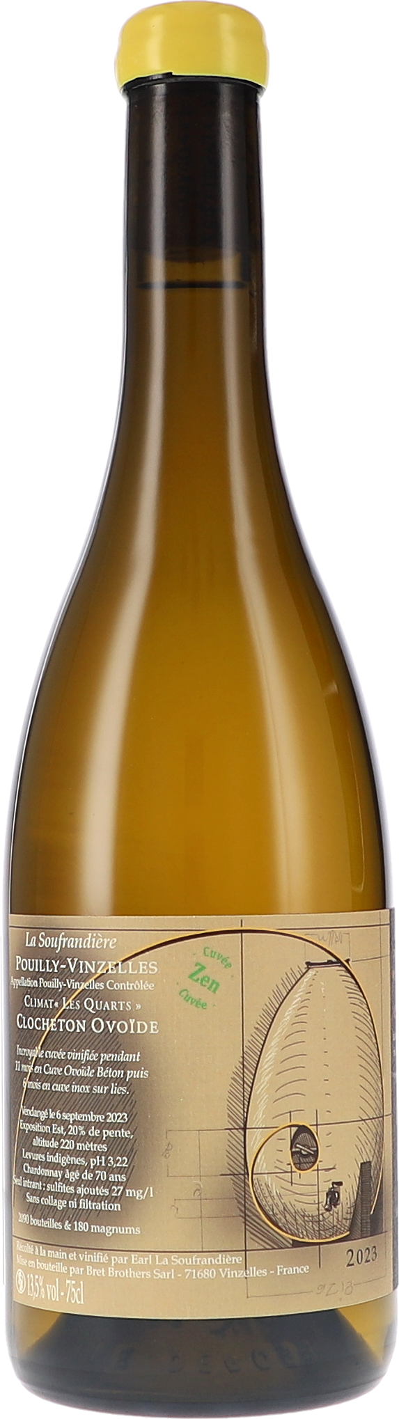 La Soufrandière Pouilly-Vinzelles Climat "Les Quarts" Clocheton Ovoide Zen AOC 2023