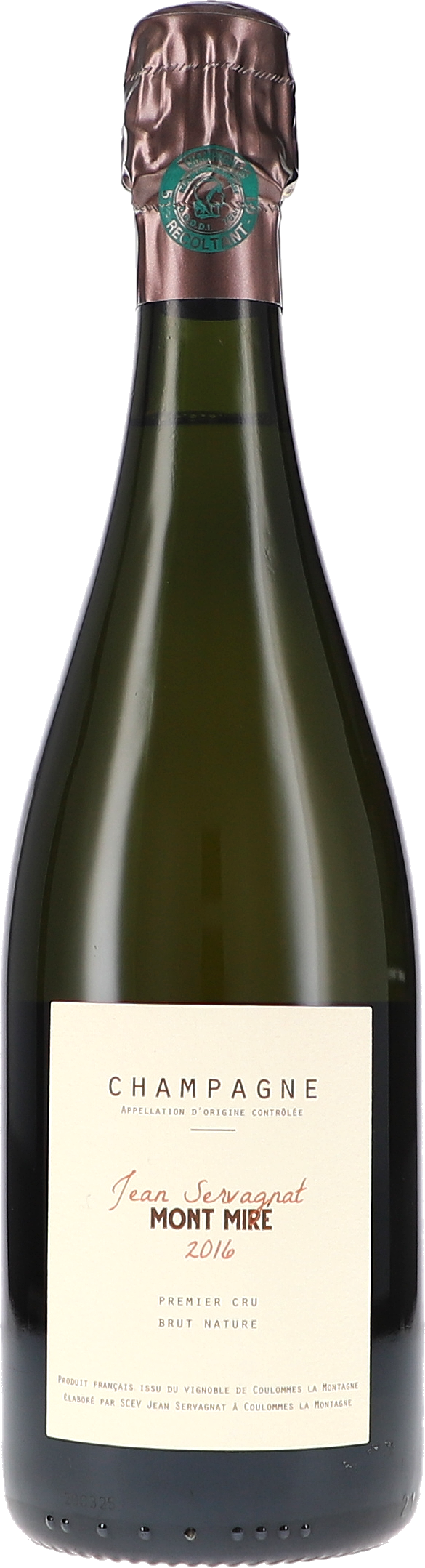 Jean Servagnat Mont Miré, Premier Cru Brut Nature 2016