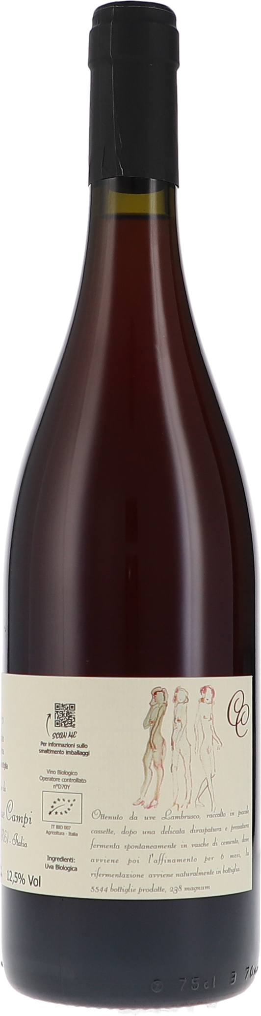 Cinque Campi Fuorleggero, Rosato Frizzante, Emilia Lambrusco IGT 2023