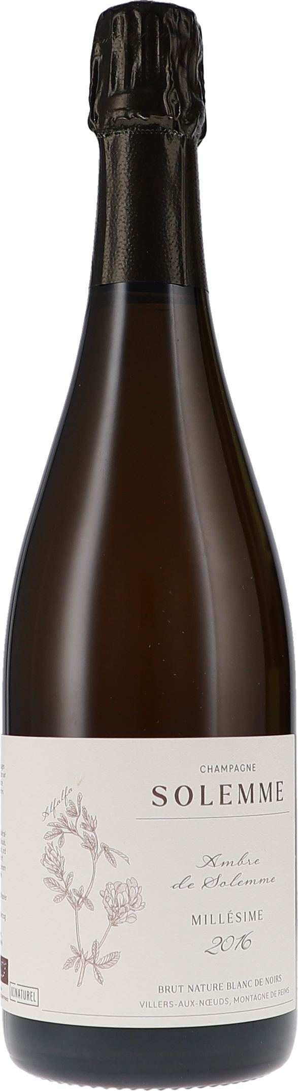 Solemme Ambre de Solemme, Blanc de Noirs, Brut Nature, Millésimé 2016
